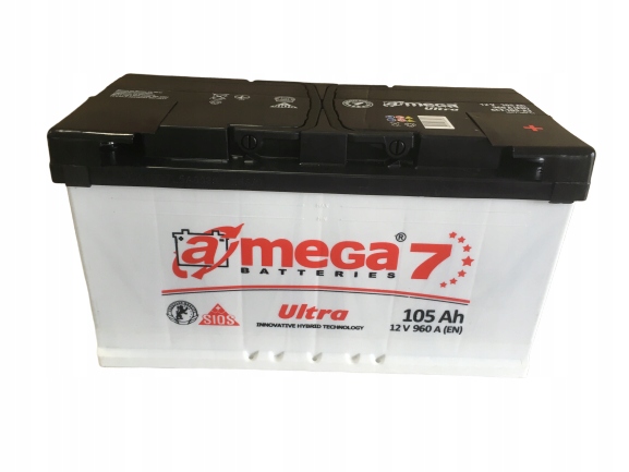 BATÉRIA AMEGA 7 12V 105 Ah. 960 A P + KIELCE