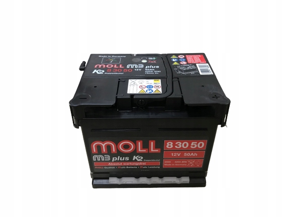 BATÉRIA MOLL M3 PLUS K2 50 Ah 420 A P + KIELCE