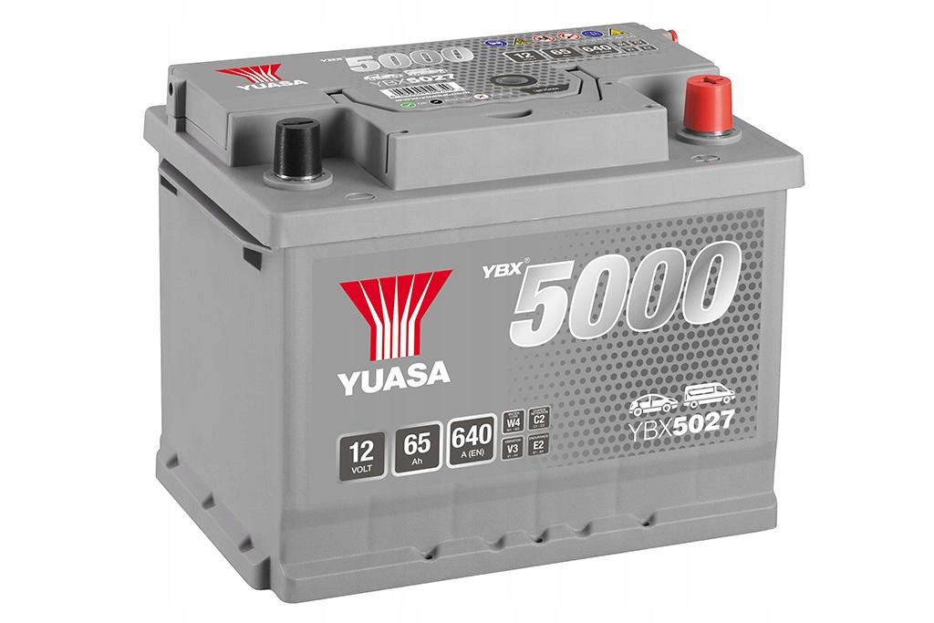 BATÉRIA YUASA SILVER YBX5027 12V 65AH 640A P +