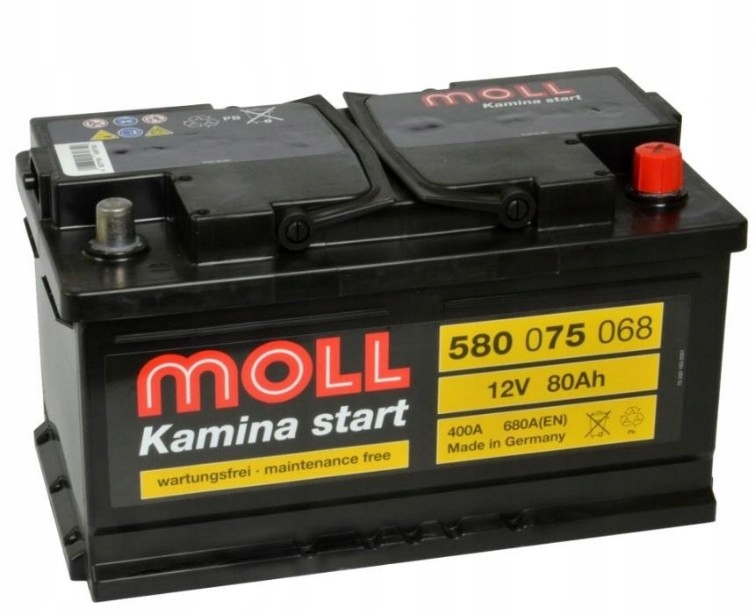 Batéria 12V 80Ah 680A P + MOLL Kamina štart