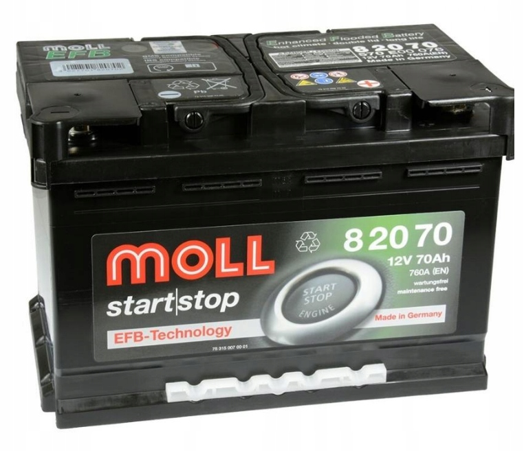 Batéria MOLL EFB 70AH 760A START-STOP