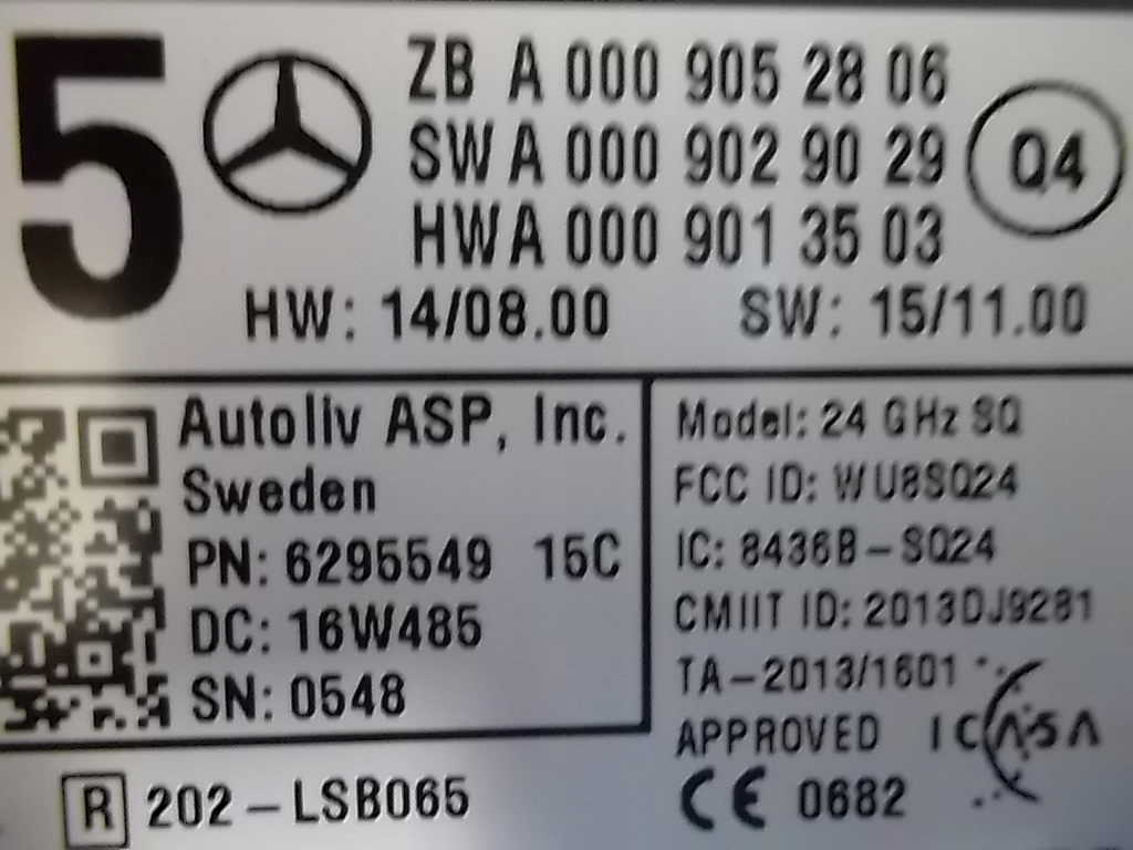 MERCEDES A0009052806 NOVÝ RADAR NA Fakturáciu s DPH