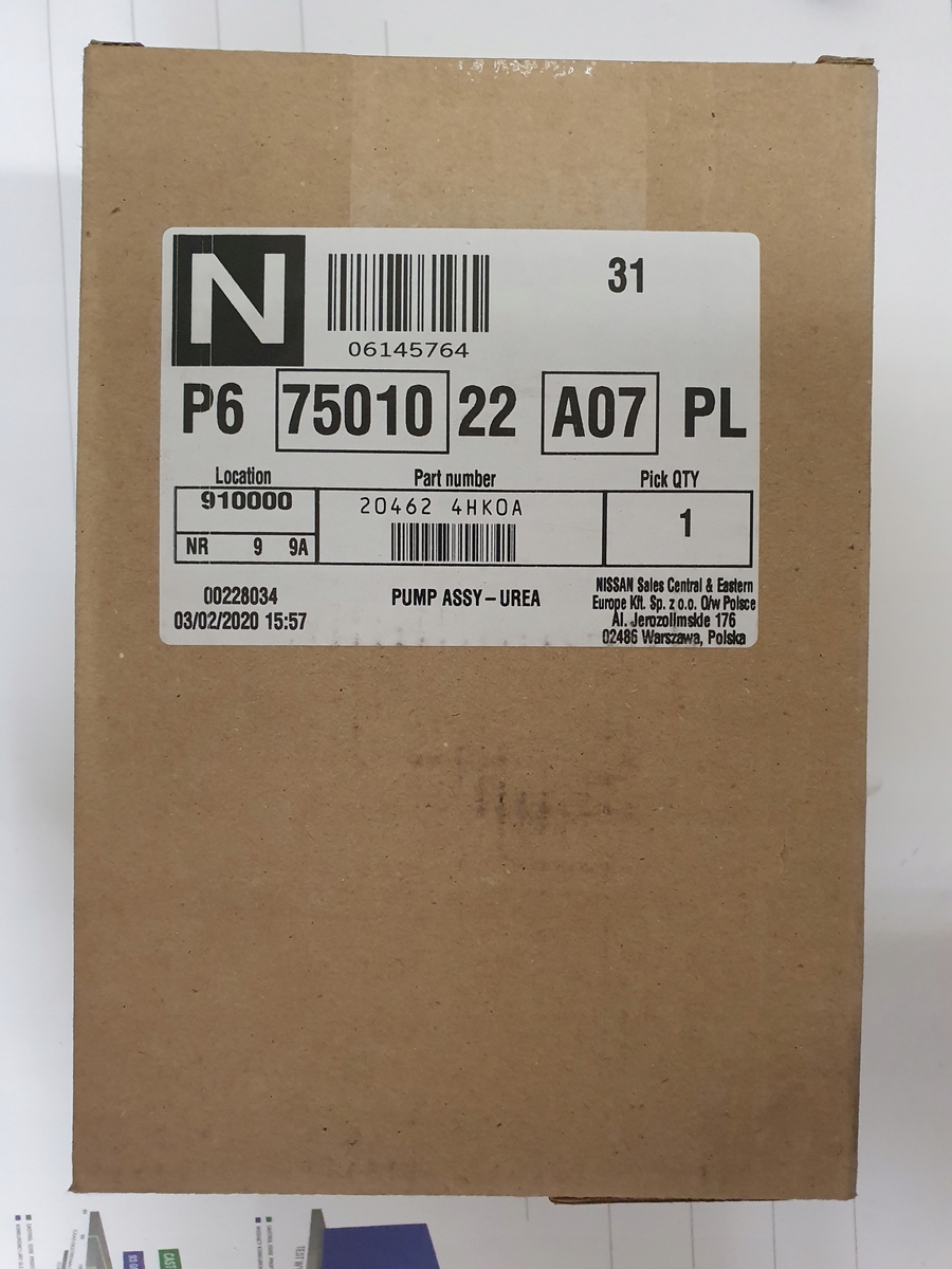 Nádrž s čerpadlom AdBlue, Navara d23 2,3 dCi YS23